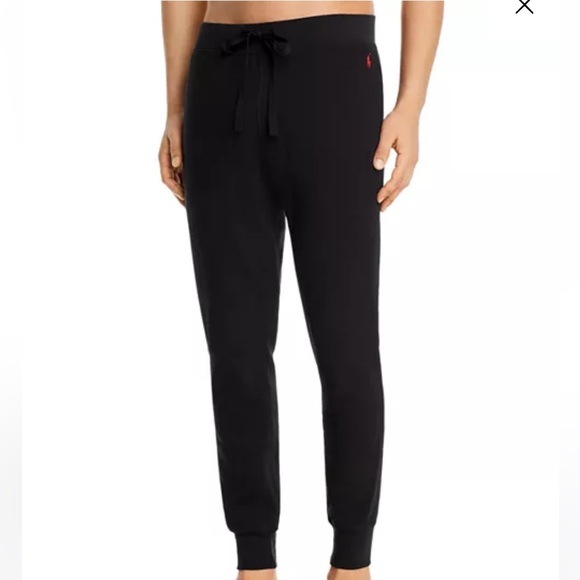 Polo Ralph Lauren Other - Polo Ralph Lauren Black Sweatpants with Red Emblem